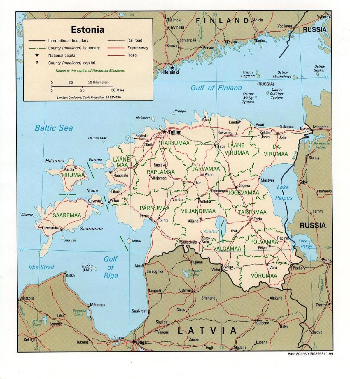carte de l'Estonie l'emplacement de carte