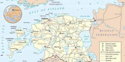L'estonie dans la carte