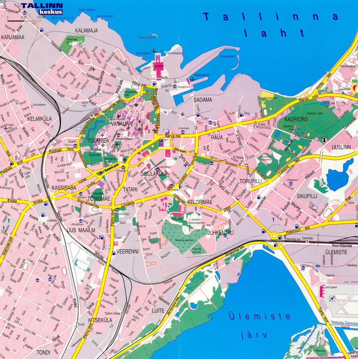 la carte de tallinn, Estonie 