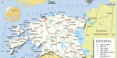 Carte de l'Estonie ville