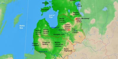 Carte de l'Estonie physique