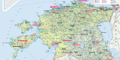 Carte touristique de l'Estonie