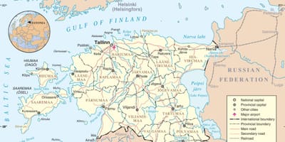 L'estonie dans la carte