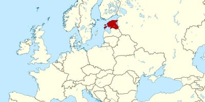 L'estonie emplacement sur la carte du monde