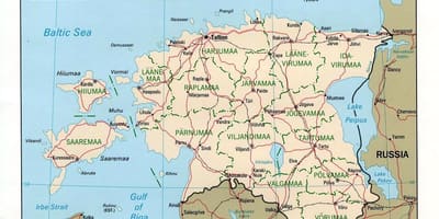 Carte de l'Estonie l'emplacement de carte
