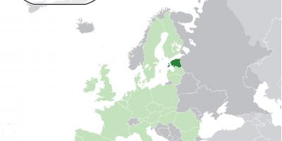 L'estonie sur la carte de l'europe