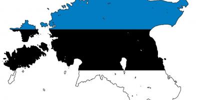Carte de drapeau de l'Estonie